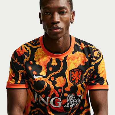 Netherlands x Patta Men's Academy Pro Short-Sleeve Soccer Top